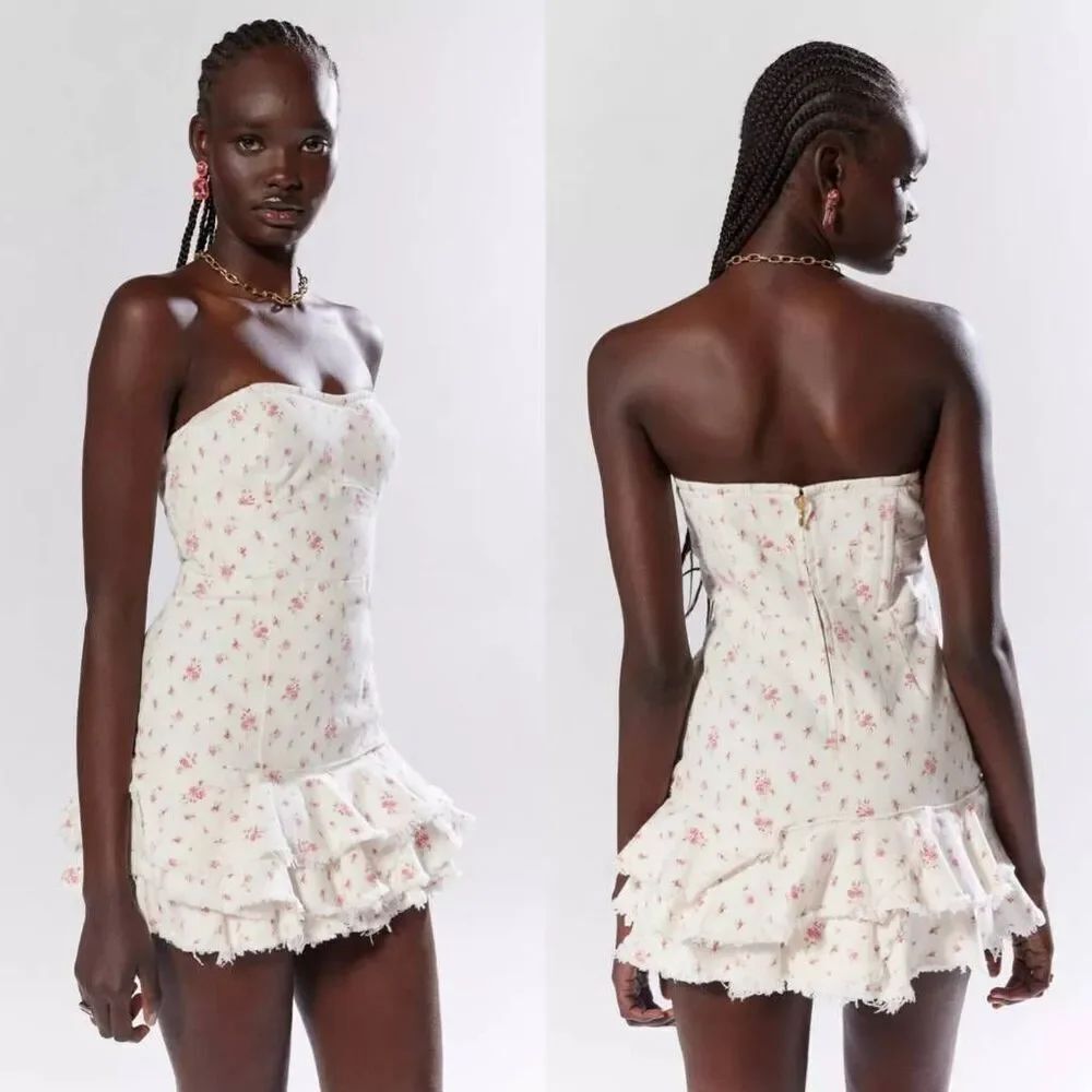 Loveshackfancy Sal Dress Mini Pink Floral 14 NWT $445